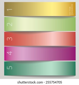 Horizontal Vector Sample stickers for various banner design options