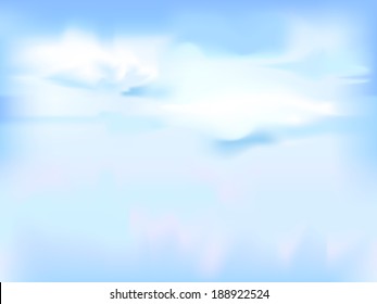 horizontal vector sky - blue abstract background