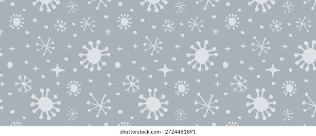 Horizontal vector wrapping paper design with a seamless Christmas pattern. Festive, bright, and cozy. Perfect for gift wrap, retail packaging, holiday branding, prints, and seasonal decorations.