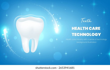 Horizontale Version Technologie Sinn Gesundheit Illustration schützt Zähne