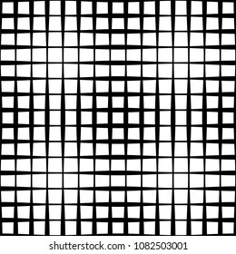 Horizontal and vertical black bands. Checked, square, plaid vector pattern. Vertical and horizontal crossing stripes. Black white versions.