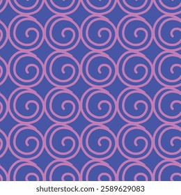 Horizontal and vertical curls, vector seamless pattern