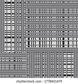 horizontal and vertical gray bands
