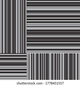 horizontal and vertical gray bands
