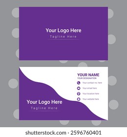 Horizontal and vertical layout. Vector illustration, Business card design template, Clean professional business card template, Modern shape with abstract black, Double-sided creative business card