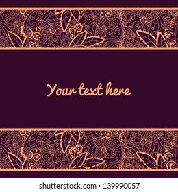 Horizontal vintage background. Floral pattern