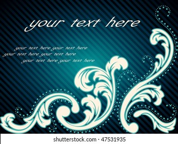 Horizontal vintage rococo background (Eps10); JPG version also available