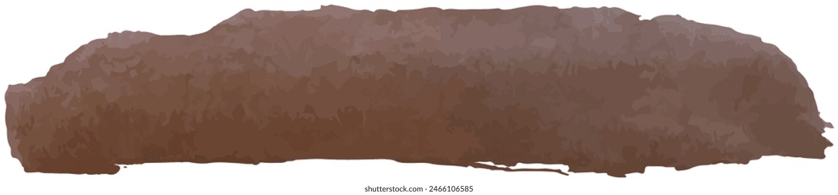 Horizontal watercolor brown brushstroke clipart, adding an artistic flair to your designs. Perfect for banners and creative projects