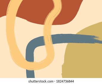 Horizontal watercolor template. Abstract pattern drawn by hand. Paint, sketch, grunge. Modern vector illustration.