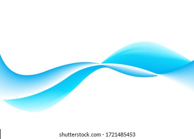 horizontal waves, ondulate blue lines on white background, vector file