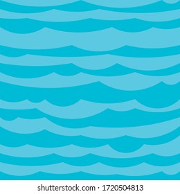 Horizontal waves of pattern vector. Design spline light blue on blue background. Design print for illustration, texture, textile, wallpaper, background. Set 13