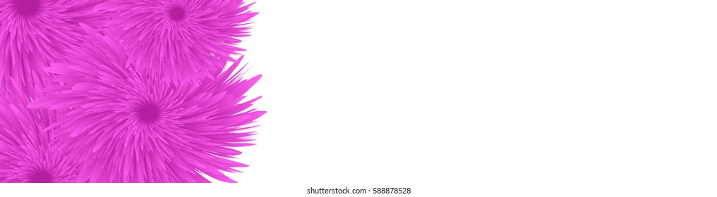 Horizontal web banner with floral insert. vector illustration.  