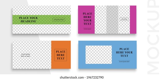 Horizontal web banner layout design