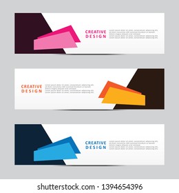 Horizontal web banner. Modern template design. Vector illustration