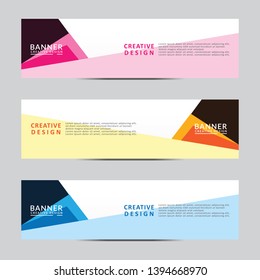 Horizontal web banner. Modern template design. Vector illustration