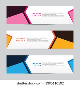 Horizontal web banner. Modern template design. Vector illustration