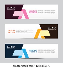 Horizontal web banner. Modern template design. Vector illustration