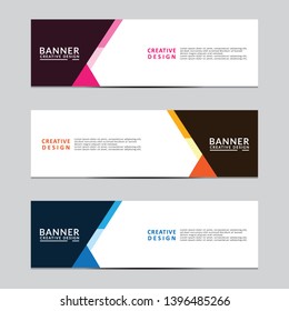 Horizontal web banner. Modern template design. Vector illustration