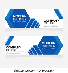 Horizontal web banner. Modern template design. Vector illustration.