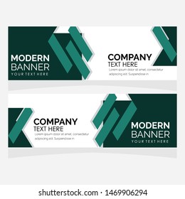 Horizontal web banner. Modern template design. Vector illustration.