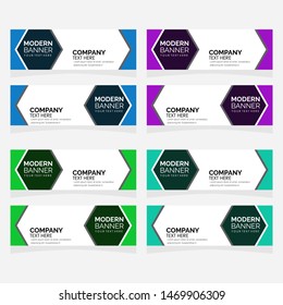 Horizontal web banner. Modern template design. Vector illustration.