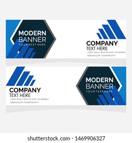 Horizontal web banner. Modern template design. Vector illustration.