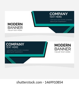 Horizontal web banner. Modern template design. Vector illustration.
