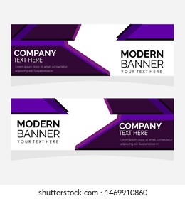 Horizontal web banner. Modern template design. Vector illustration.
