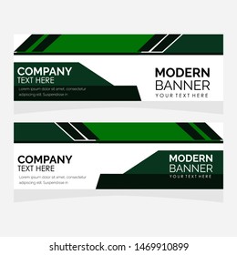 Horizontal web banner. Modern template design. Vector illustration.