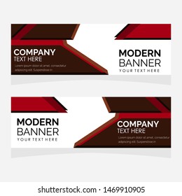 Horizontal web banner. Modern template design. Vector illustration.