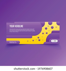 Horizontal web banner, poster template