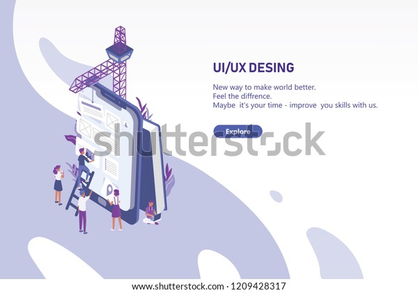 Horizontal Web Banner Template Group Tiny Stock Vector Royalty