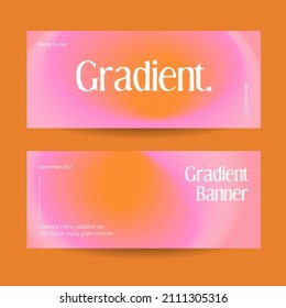 Plantilla de banner web horizontal degradados retro coloridos y abstractos borrosos