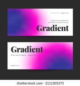 Horizontal web banner template retro gradients colorful abstract blurry