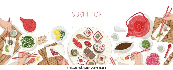 4,780 Sushi Table Vector Images, Stock Photos & Vectors | Shutterstock