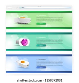 Horizontal web banners templates