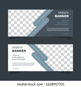 Horizontal website banner and business with blank space