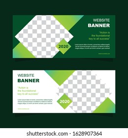 Horizontal website banner and business with blank space