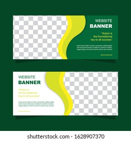 Horizontal website banner and business with blank space