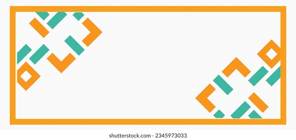 Horizontal white banner or backdrop decorated with gorgeous multicolored blooming flowers and leaves border.