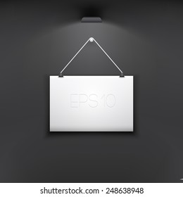 Horizontal White Empty Board Template. Ideal for your Poster, Illustration, Infographic, Business, Banner and more. EPS 10