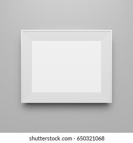 Horizontal white empty Frame Template