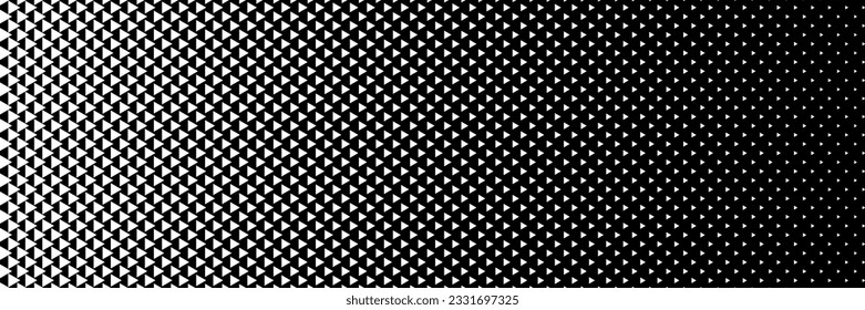 Horizontal white triangle design for pattern and background  