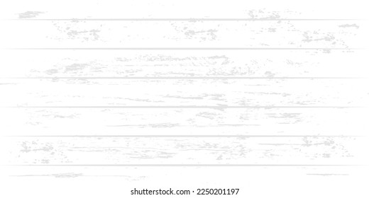 Horizontal white wooden texture for background, Vector illustration.