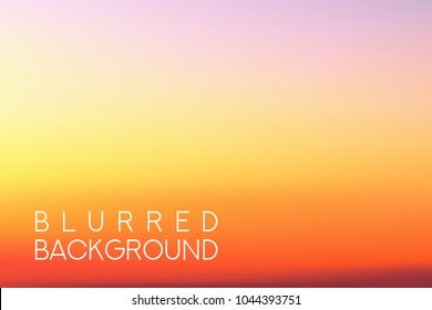 horizontal wide multicolored blurred background. Sunset and sunrise sea blurred background.