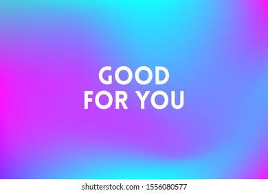 horizontal wide multicolored blurred background. Sunset and sunrise sea neon colors With motivating quote, blurred background vector.