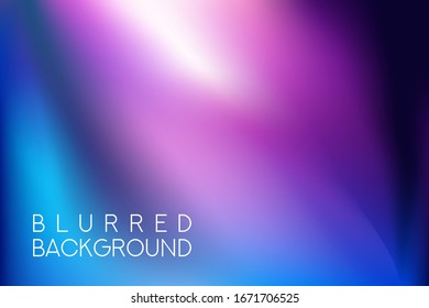 horizontal wide multicolored blurred background. Blue sea neon colors blurred background vector.