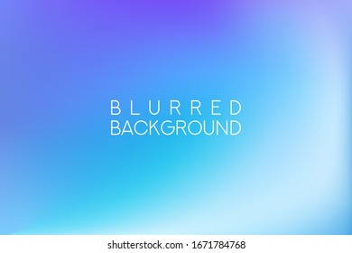 horizontal wide multicolored blurred background. Blue sea neon colors blurred background vector.