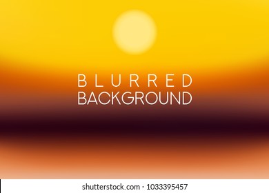 horizontal wide sunset blurred background. Sunset and sunrise sea blurred background.
