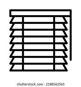 Ventana horizontal ciega el icono vectorial de línea de arte para aplicaciones y sitios web
